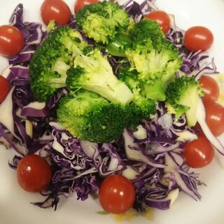 紫キャベツとブロッコリーのサラダ